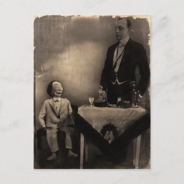 Carte postale vintage Déplaisante Ventriloquist (Devant)
