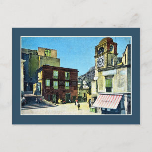 Carte Postale Vintage des années 1890 Capri La Piazza