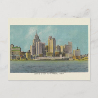Carte postale vintage Detroit Michigan Travel