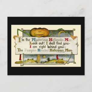Carte postale vintage d'Halloween
