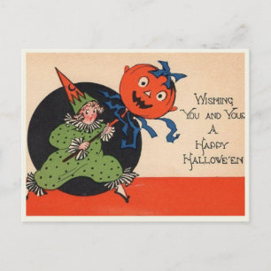 Carte postale vintage d'Halloween