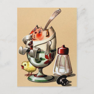 Carte postale vintage d'illustration de Pâques