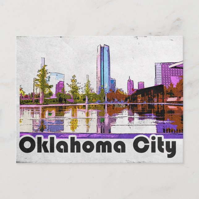 Carte postale Vintage d'Oklahoma City (Devant)
