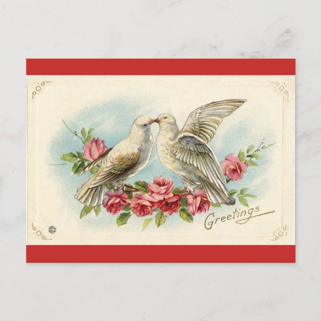 Carte Postale Vintage Doses Valentine (Devant)