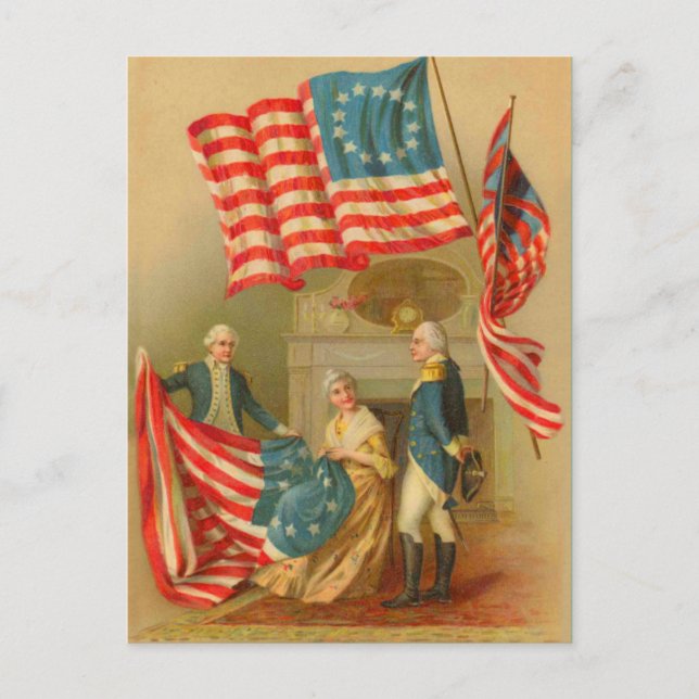 Carte postale vintage du 4 juillet (Devant)