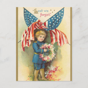 Carte postale vintage du 4 juillet