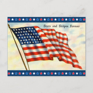 Carte postale vintage du 4 juillet