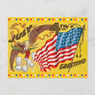 Carte postale vintage du 4 juillet