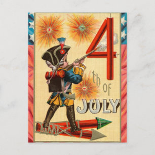 Carte postale vintage du 4 juillet