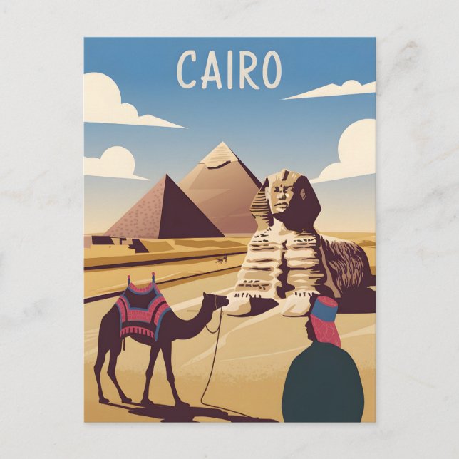 Carte Postale Vintage du Caire (Devant)