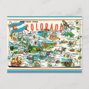 Carte postale vintage du Colorado
