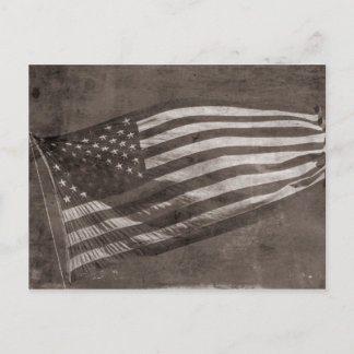 Carte Postale Vintage du drapeau américain