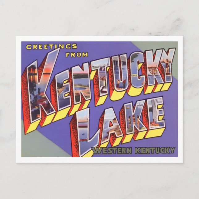 Carte postale Vintage du lac Kentucky (Devant)