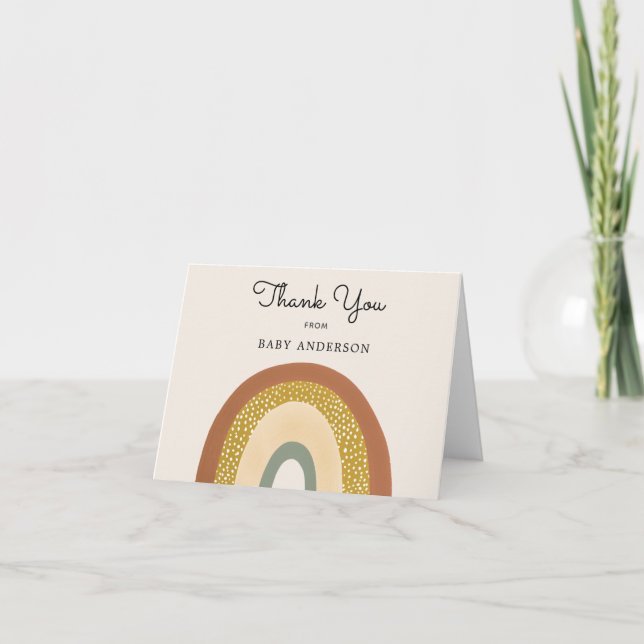 Carte postale Vintage du Merci Rainbow (Devant)