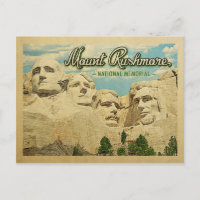 Carte postale vintage du Mont Rushmore Memorial na