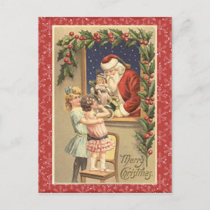 Carte postale vintage du Père Noël