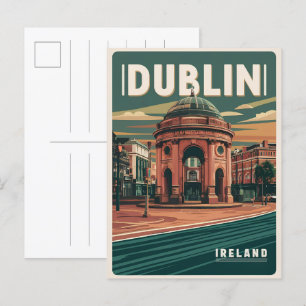 Carte Postale Vintage Dublin ville, Irlande république cadeaux d