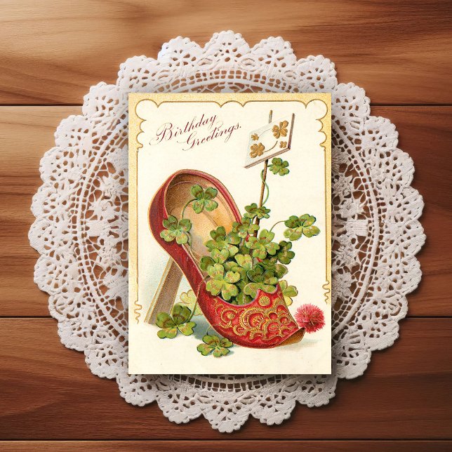 Carte Postale Vintage Early 1900's Birthday Greeting Postcard (Créateur téléchargé)