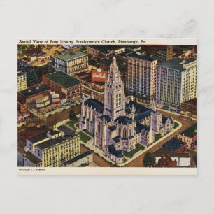 Carte Postale Vintage East Church, Pittsburg Pennsylvanie