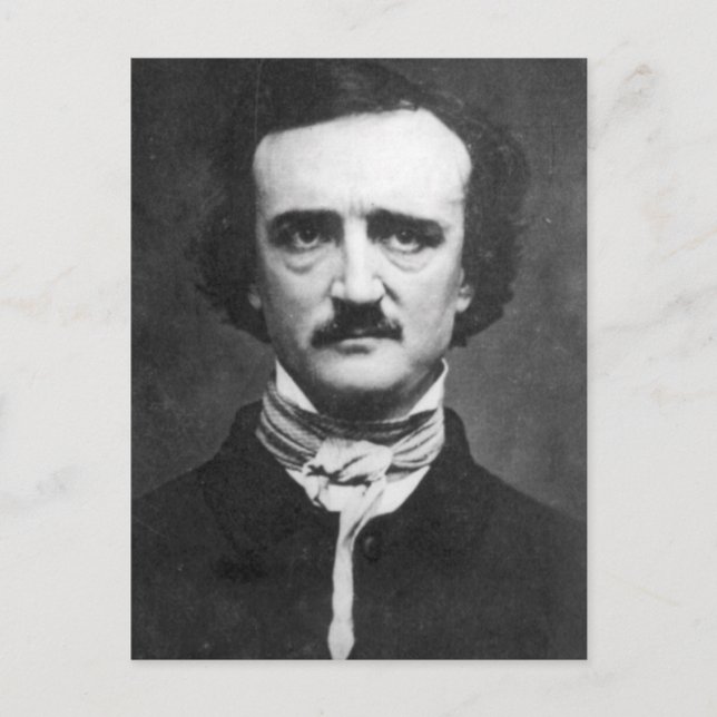 Carte Postale Vintage Edgar Allan Poe Portrait (Devant)