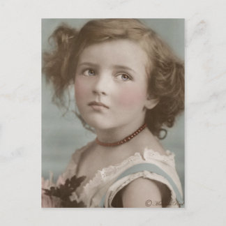 Carte postale vintage edwardienne à teinte victori