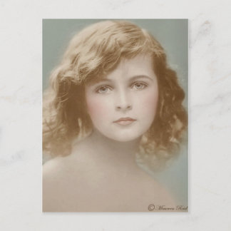 Carte postale vintage edwardienne à teinte victori