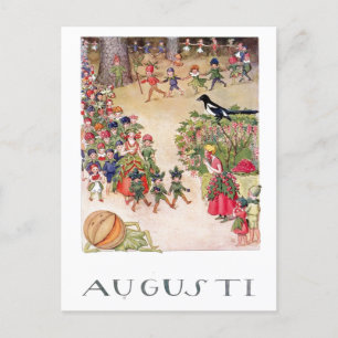 Carte postale vintage Elsa Beskow August