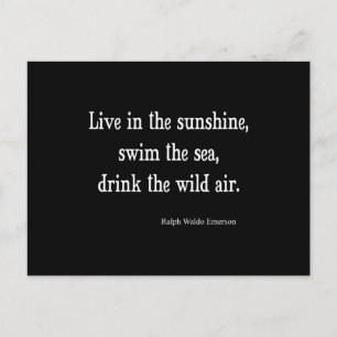 Carte Postale Vintage Emerson Live in Sunshine Citation