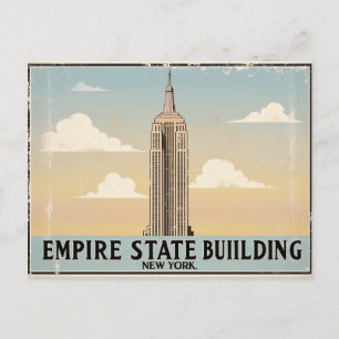 Carte Postale Vintage Empire State Building, New York