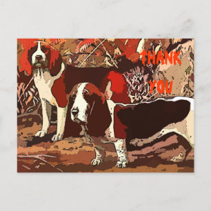 Carte postale vintage en Merci Beagle