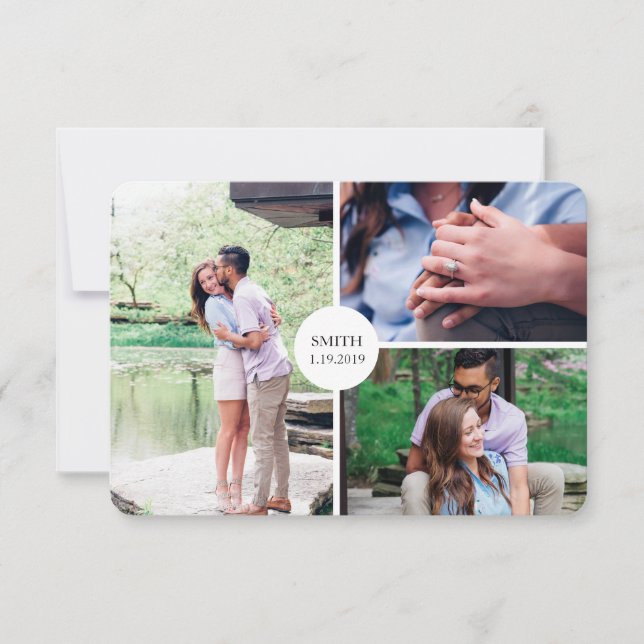 Carte Postale Vintage Enregistrer La Date (Devant)