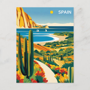 Carte Postale Vintage Espagne Costa Dorada Voyage