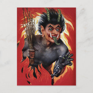 Carte Postale Vintage Evil Krampus