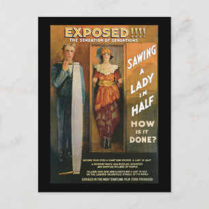 Carte Postale Vintage Exposé ! Les sensations des sensations