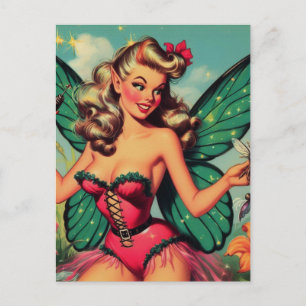 Carte Postale Vintage Fairy Girl