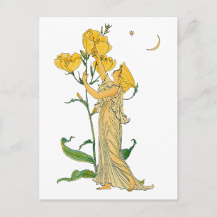 Carte Postale Vintage Fairy Tale, Soirée Primrose, Walter Crane