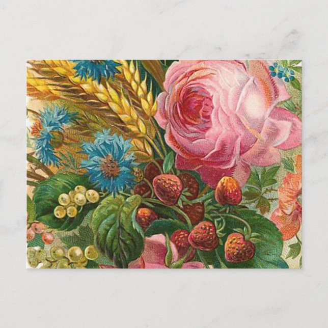 Carte Postale vintage "Fall Flower Harvest" (Devant)