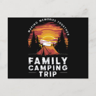 Carte Postale Vintage Famille Camping Trip 2024 Matching Group