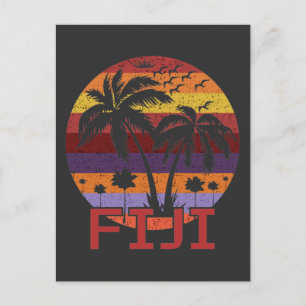 Carte Postale Vintage Fiji Summer Beach Travel
