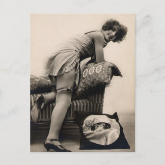Carte Postale Vintage fille art déco années 1920 photo