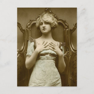 Carte Postale Vintage fille glamour