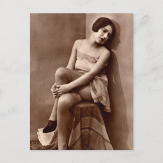 Carte Postale Vintage fille photo osé