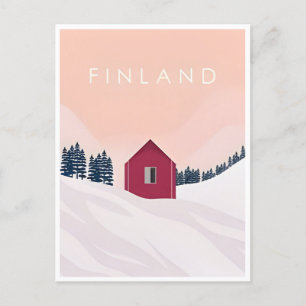 Carte Postale Vintage Finlande suomi hiver nordic europe
