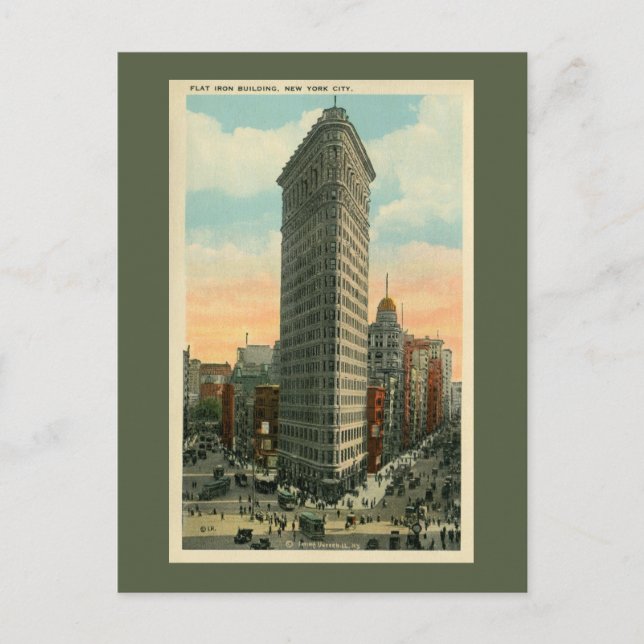 Carte Postale Vintage Flatiron Building New York City (Devant)