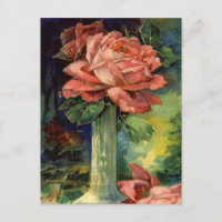 Carte postale vintage Floral Anniversaire