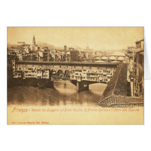 Carte postale vintage, Florence, Italie