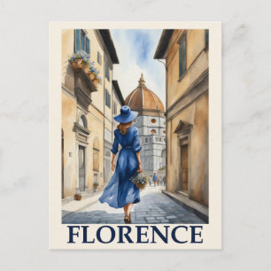 Carte Postale Vintage Florence Italie Italie Voyage italien