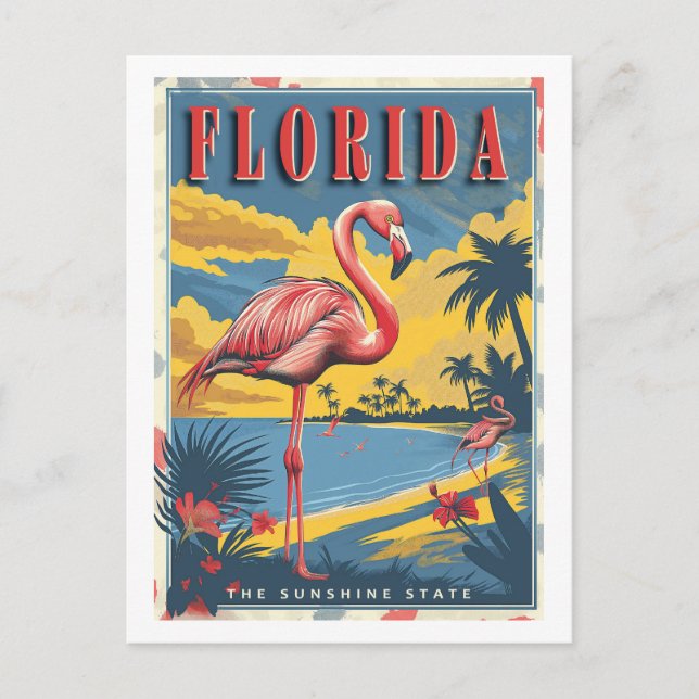 Carte Postale Vintage Florida Paradise (Devant)