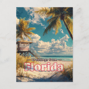 Carte postale vintage Floride