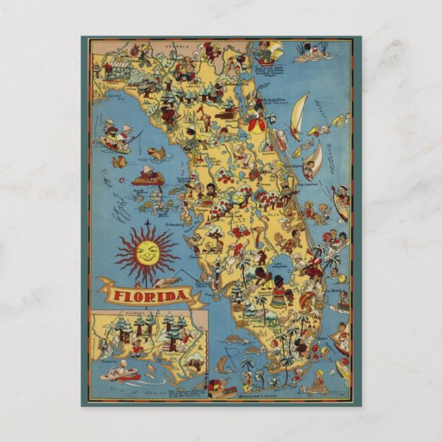 Carte postale vintage Floride (Devant)
